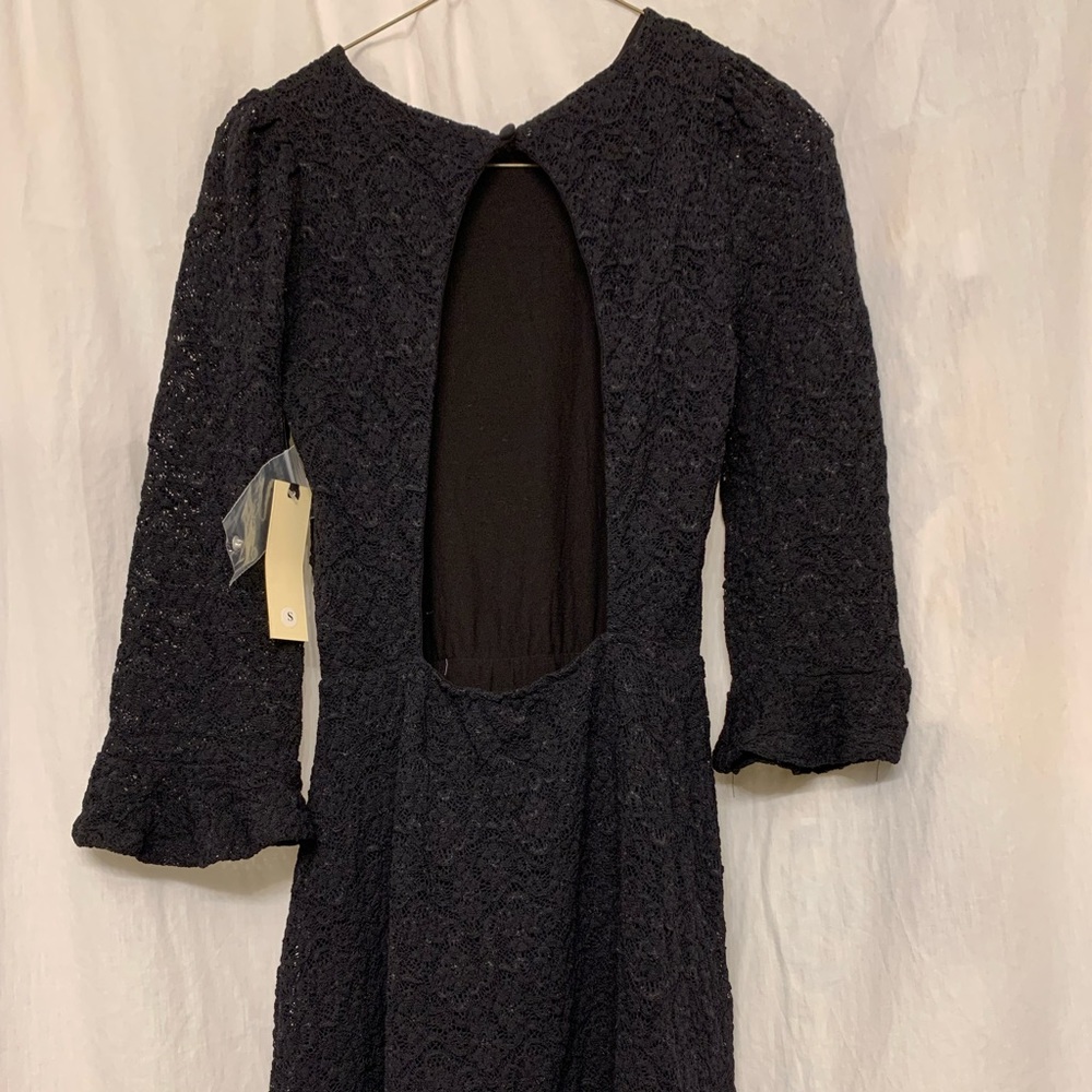 Anthropologie night cap black lace dress S - Picture 2 of 5